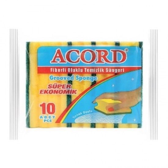 Acord Oluklu Sünger 10 Lu